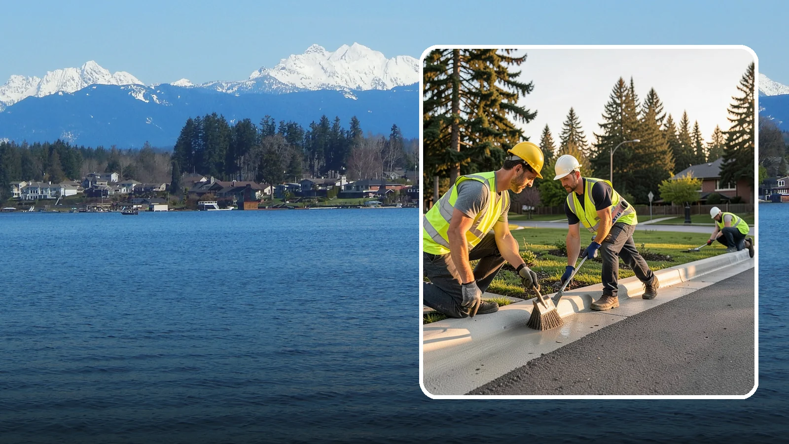 Curb Painting in Lake Stevens, Snohomish County, WA - Fresh curb painting communicates parking and fire-lane restrictions clearly to the public.