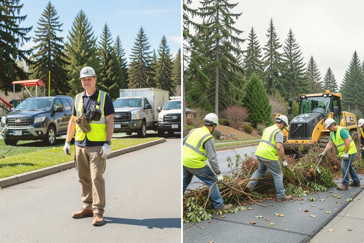 Curb Painting in Langley, Island County, WA - Identify curb segments and required colors