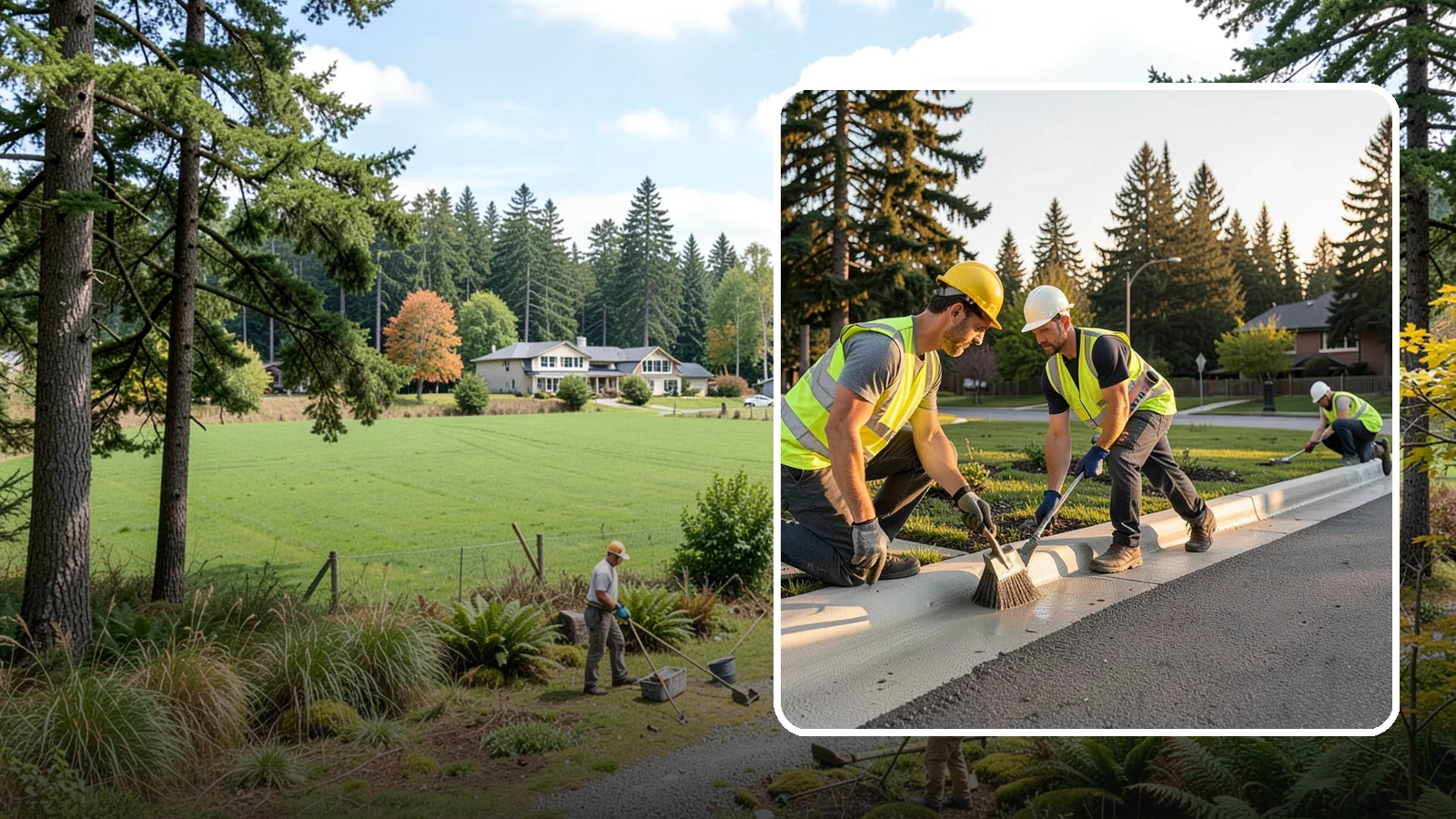 Curb Painting in Lyman, Skagit County, WA - Fresh curb painting communicates parking and fire-lane restrictions clearly to the public.