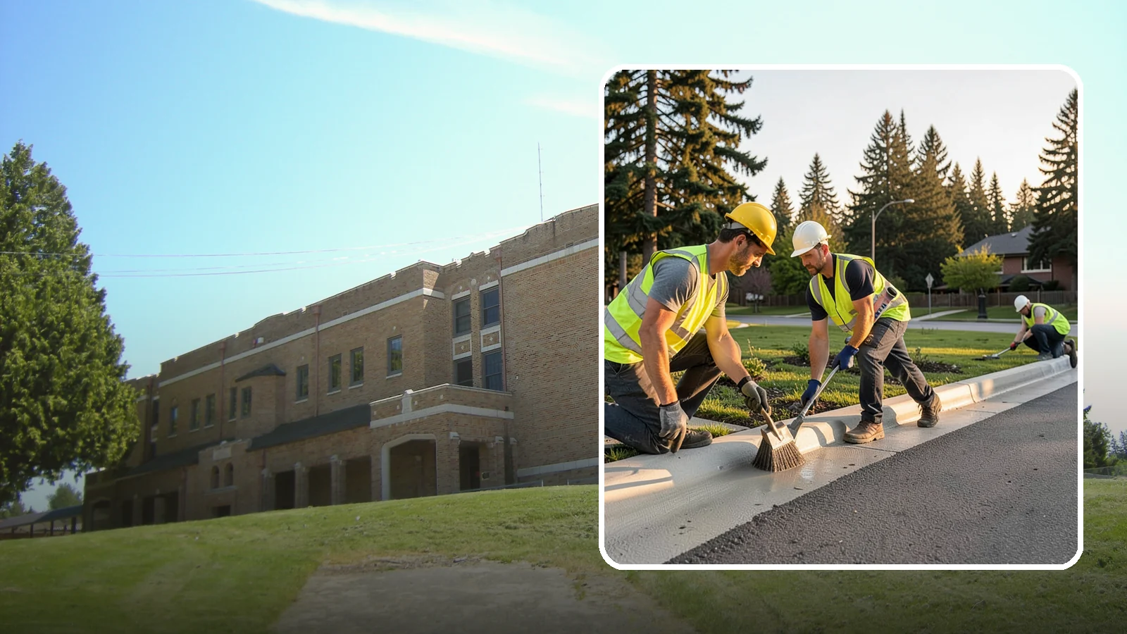 Curb Painting in Maple Valley, King County, WA - Fresh curb painting communicates parking and fire-lane restrictions clearly to the public.