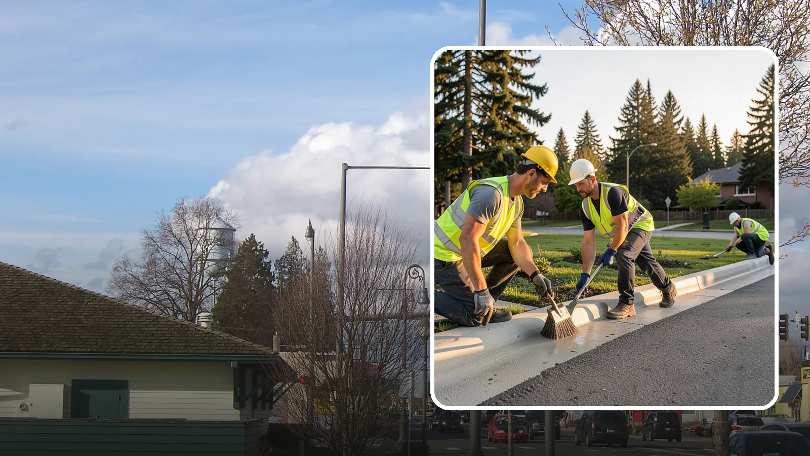 Curb Painting in Marysville, Snohomish County, WA - Fresh curb painting communicates parking and fire-lane restrictions clearly to the public.