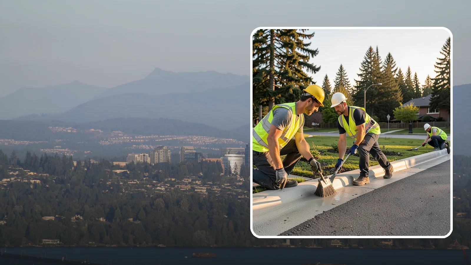 Curb Painting in Medina, King County, WA - Fresh curb painting communicates parking and fire-lane restrictions clearly to the public.