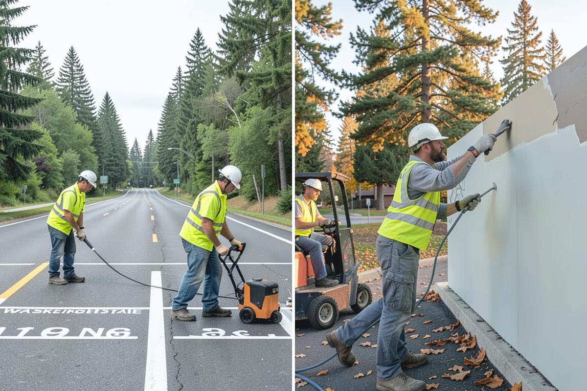 Curb Painting in Medina, King County, WA - Identify curb segments and required colors