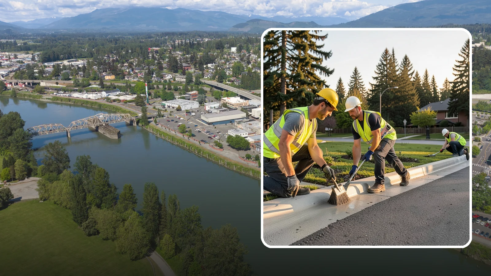 Curb Painting in Mount Vernon, Skagit County, WA - Fresh curb painting communicates parking and fire-lane restrictions clearly to the public.