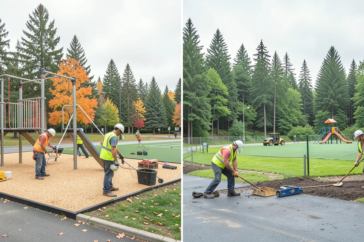 Curb Painting in North Bend, King County, WA - Identify curb segments and required colors