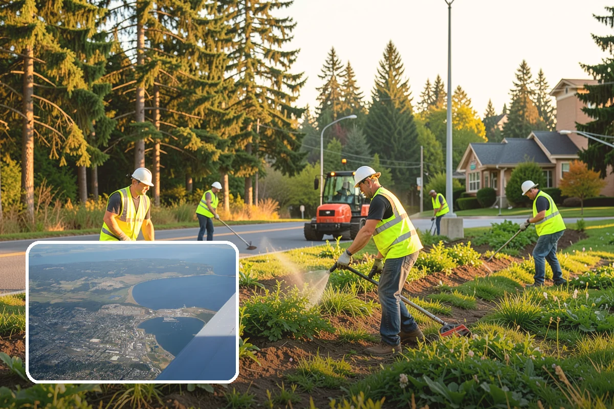Curb Painting in Oak Harbor, Island County, WA - Clear communication of parking restrictions