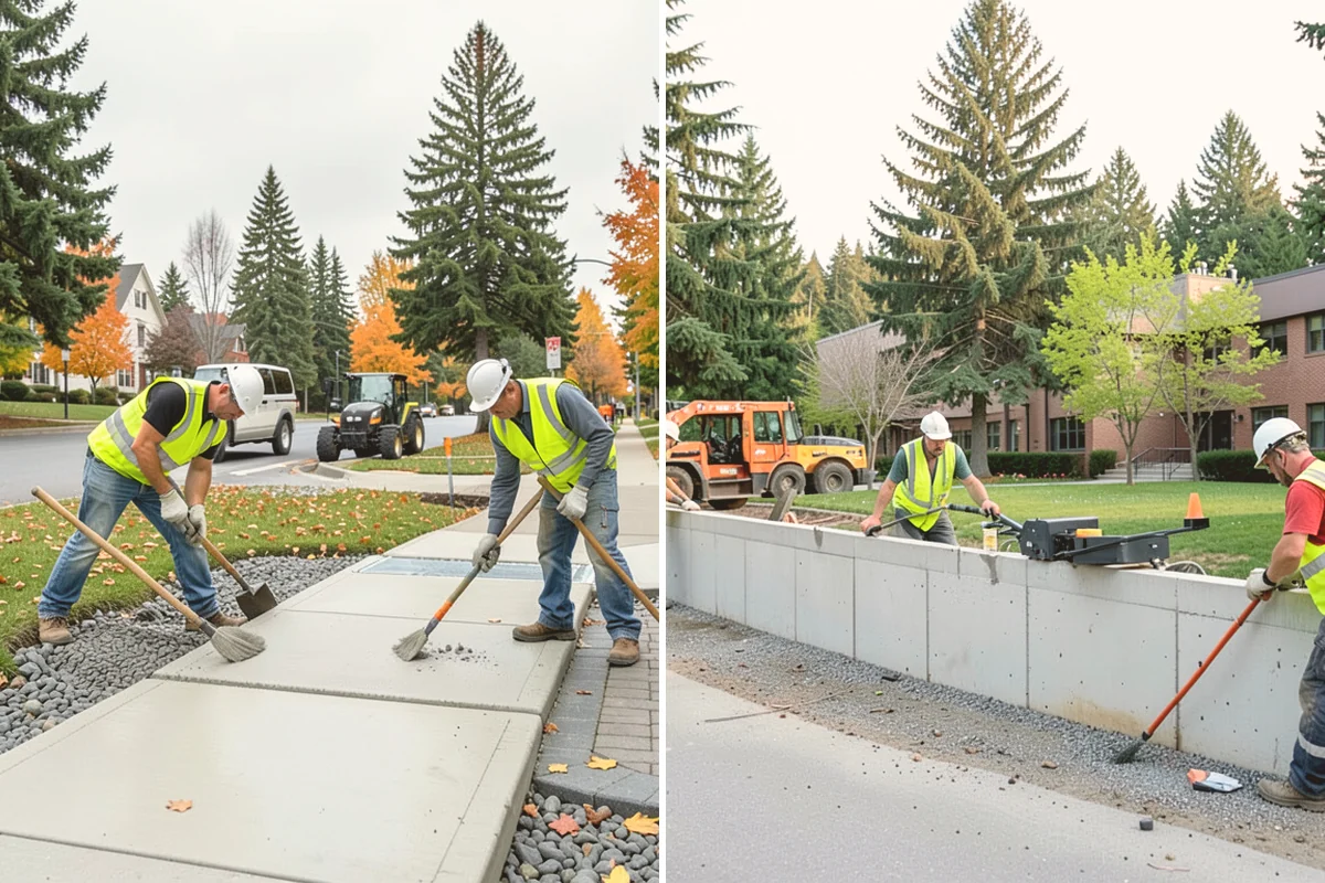 Curb Painting in Orting, Pierce County, WA - Identify curb segments and required colors