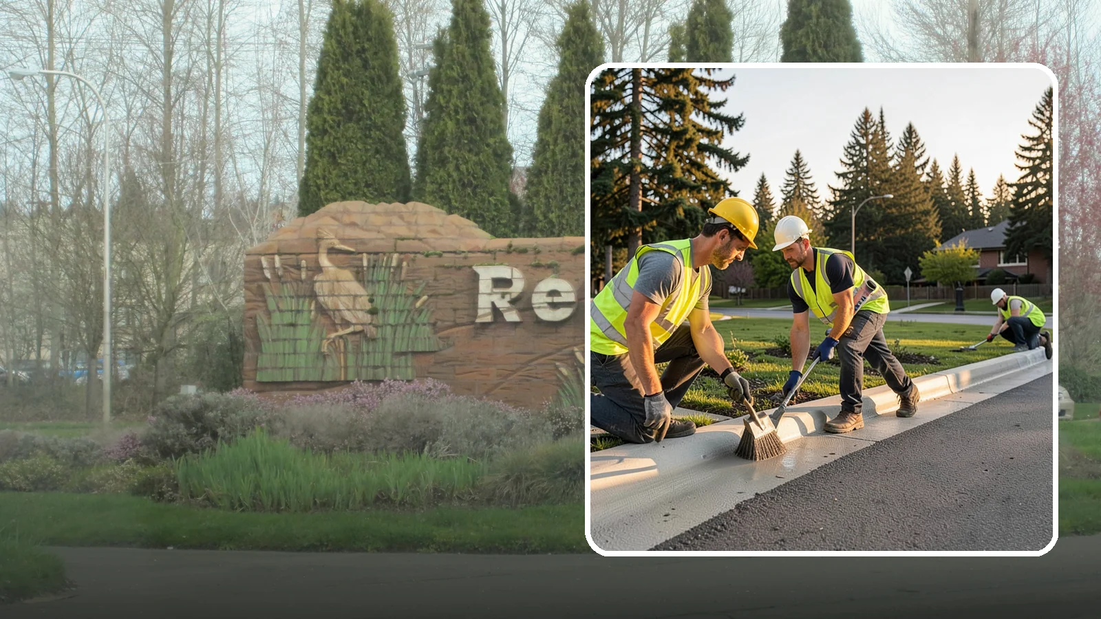 Curb Painting in Renton, King County, WA - Fresh curb painting communicates parking and fire-lane restrictions clearly to the public.