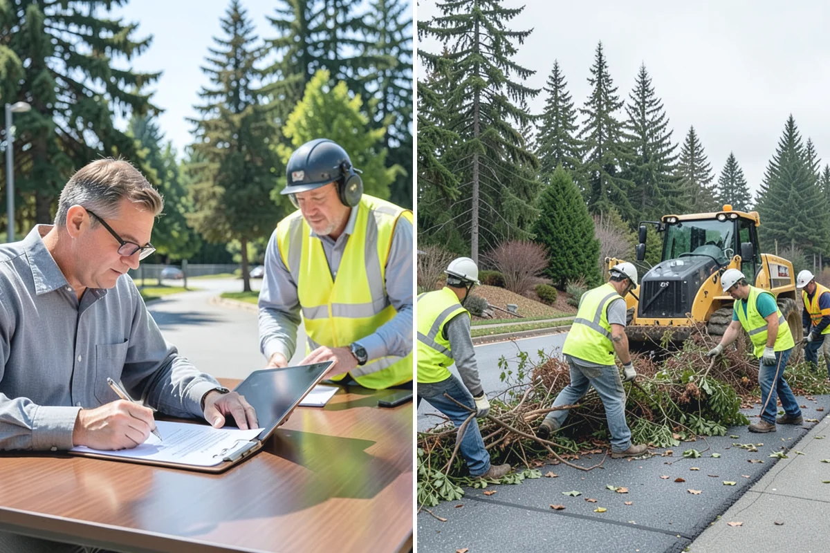 Curb Painting in Roy, Pierce County, WA - Identify curb segments and required colors
