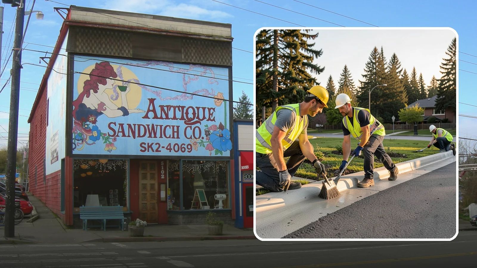 Curb Painting in Ruston, Pierce County, WA - Fresh curb painting communicates parking and fire-lane restrictions clearly to the public.