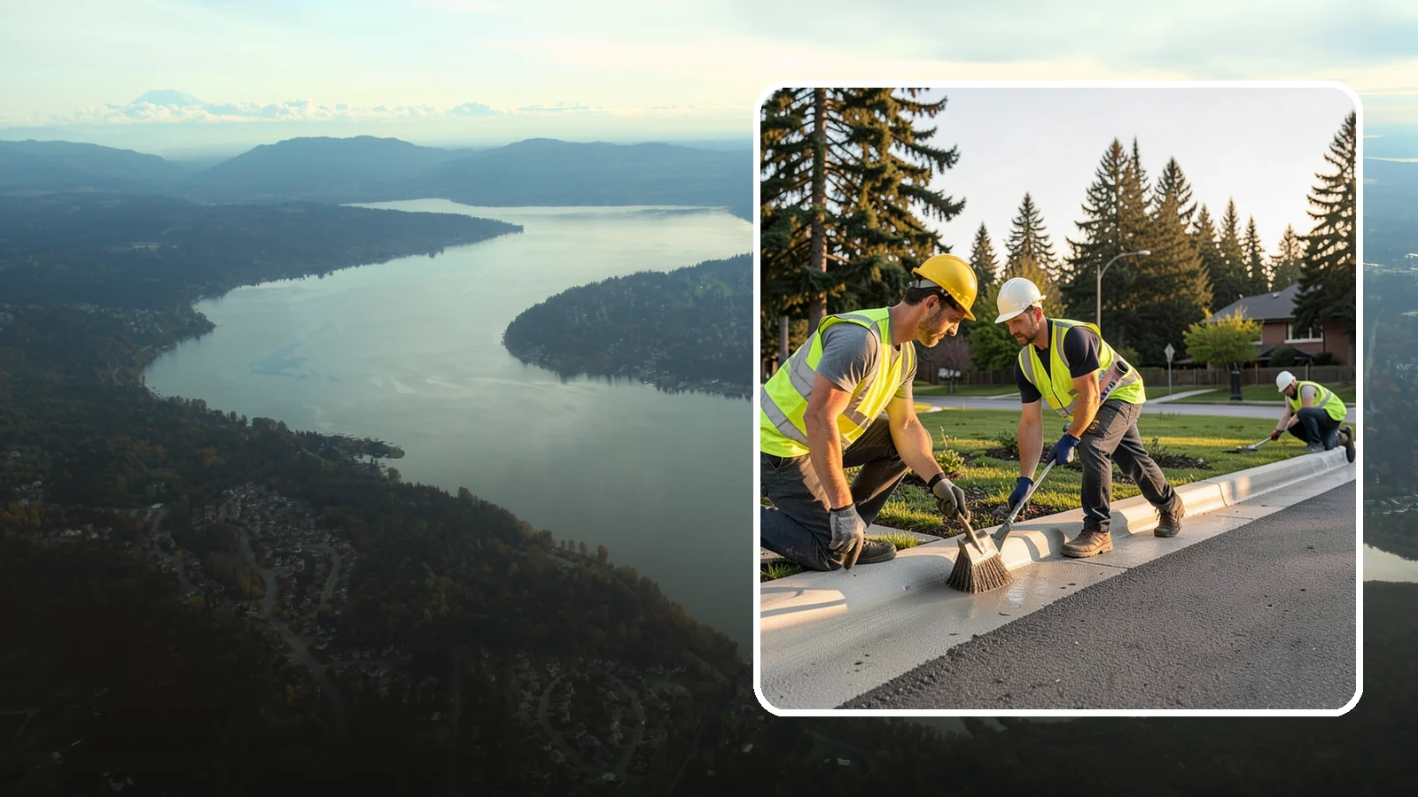 Curb Painting in Sammamish, King County, WA - Fresh curb painting communicates parking and fire-lane restrictions clearly to the public.
