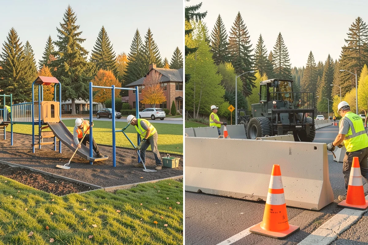 Curb Painting in Sammamish, King County, WA - Identify curb segments and required colors