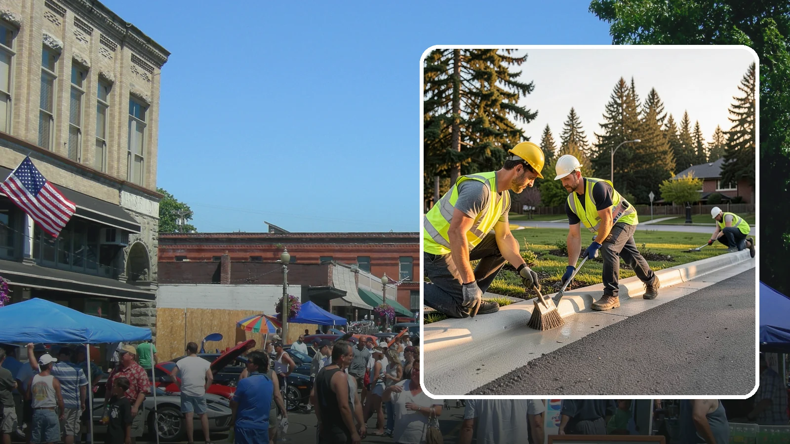 Curb Painting in Snohomish, Snohomish County, WA - Fresh curb painting communicates parking and fire-lane restrictions clearly to the public.