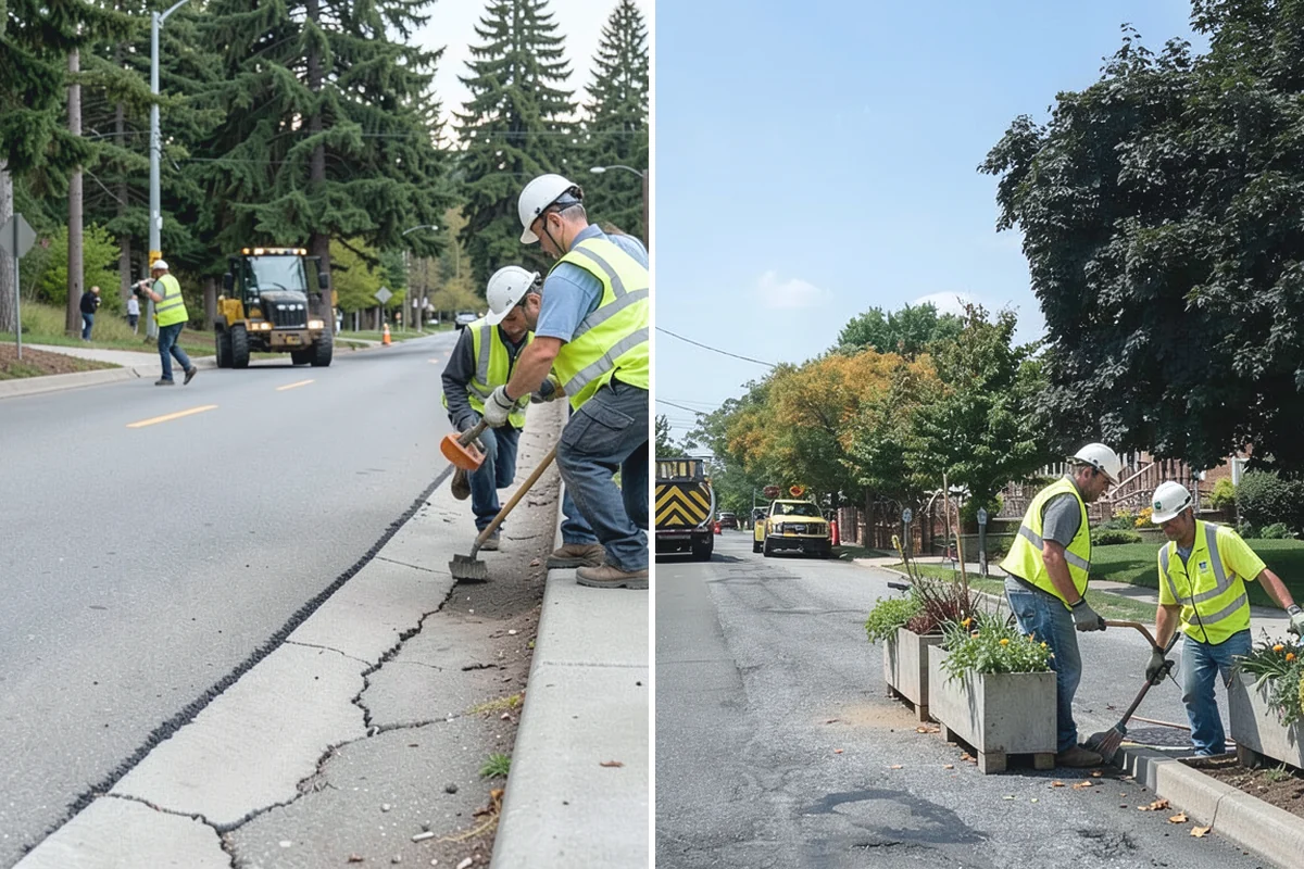 Curb Painting in South Prairie, Pierce County, WA - Identify curb segments and required colors