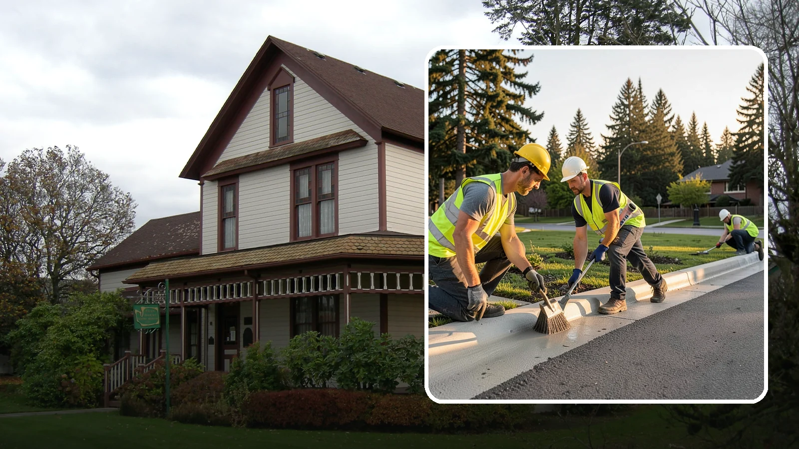 Curb Painting in Sumner, Pierce County, WA - Fresh curb painting communicates parking and fire-lane restrictions clearly to the public.