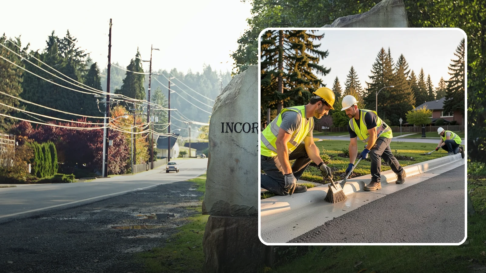 Curb Painting in Wilkeson, Pierce County, WA - Fresh curb painting communicates parking and fire-lane restrictions clearly to the public.