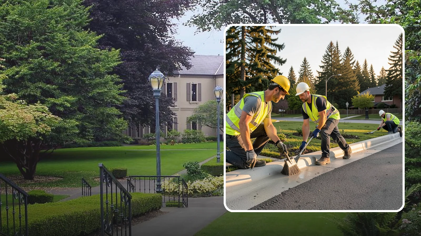 Curb Painting in Woodinville, King County, WA - Fresh curb painting communicates parking and fire-lane restrictions clearly to the public.