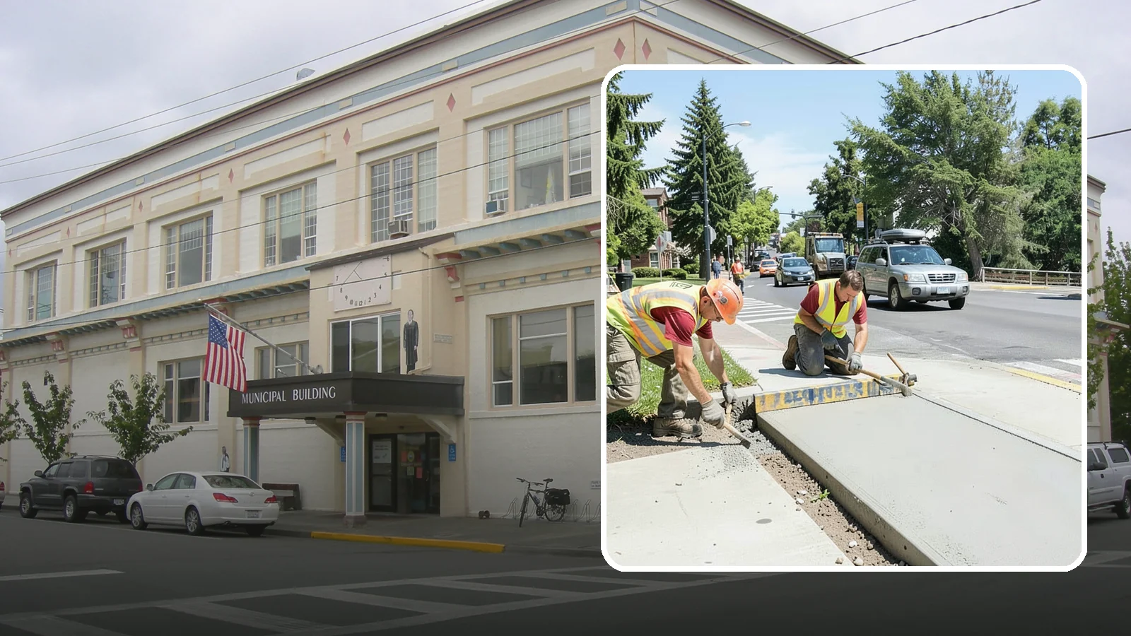 Curb Ramp Construction in Anacortes, Skagit County, WA - ADA-compliant curb ramp construction that brings pedestrian crossings into current PROWAG and city standard conformance.