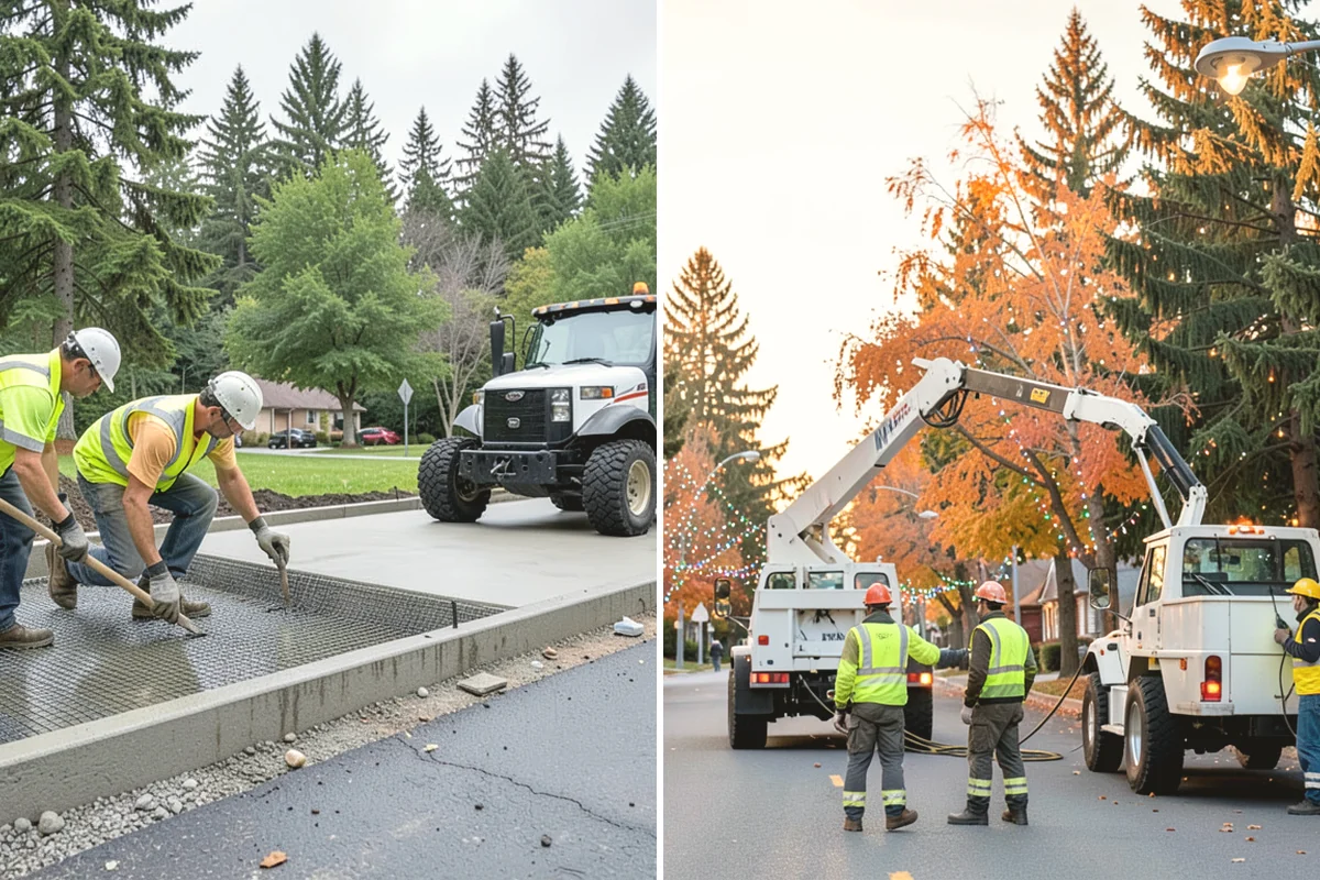 Curb Ramp Construction in Anacortes, Skagit County, WA - Survey existing grades and confirm ramp type against the standard plan