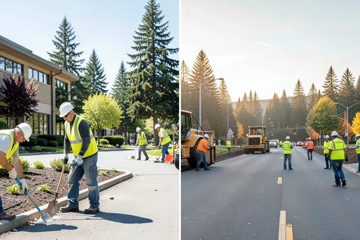 Curb Ramp Construction in Arlington, Snohomish County, WA - Survey existing grades and confirm ramp type against the standard plan