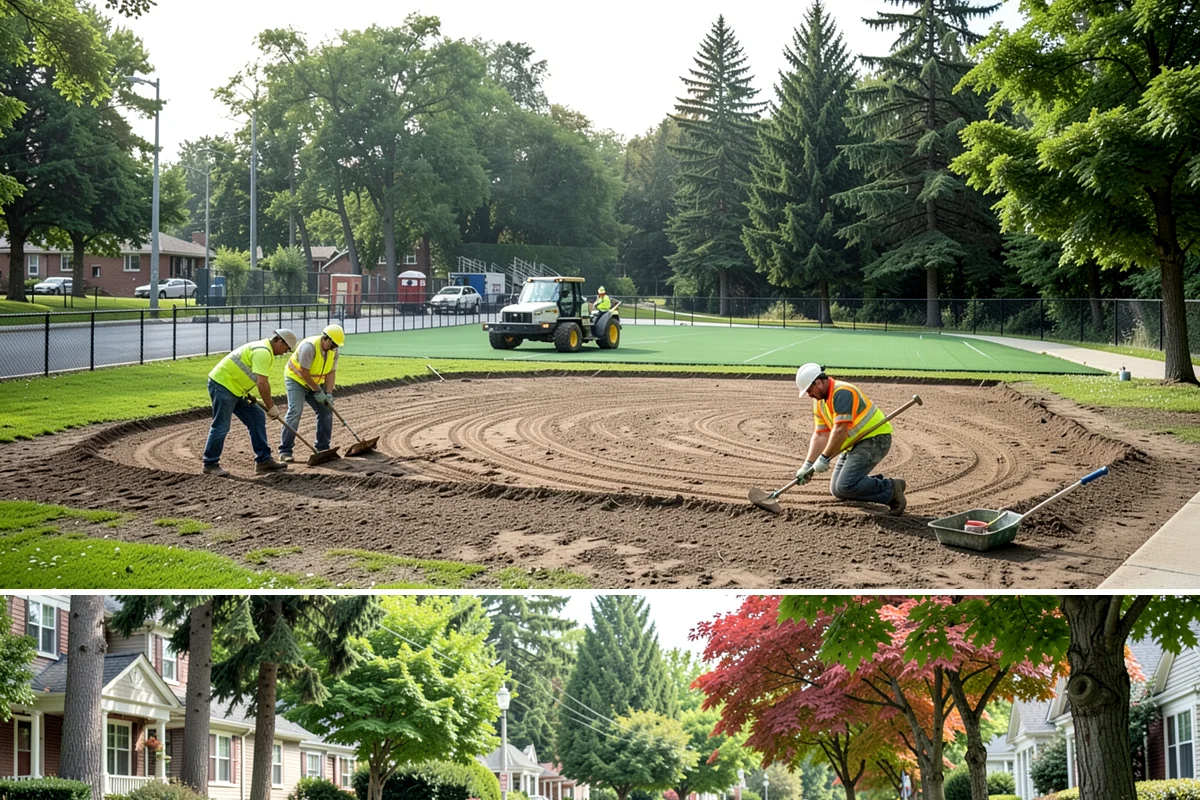 Curb Ramp Construction in Beaux Arts Village, King County, WA - Ramp reconstruction pairs well with the summer paving season so corners and overlays are completed in a single mobilization.