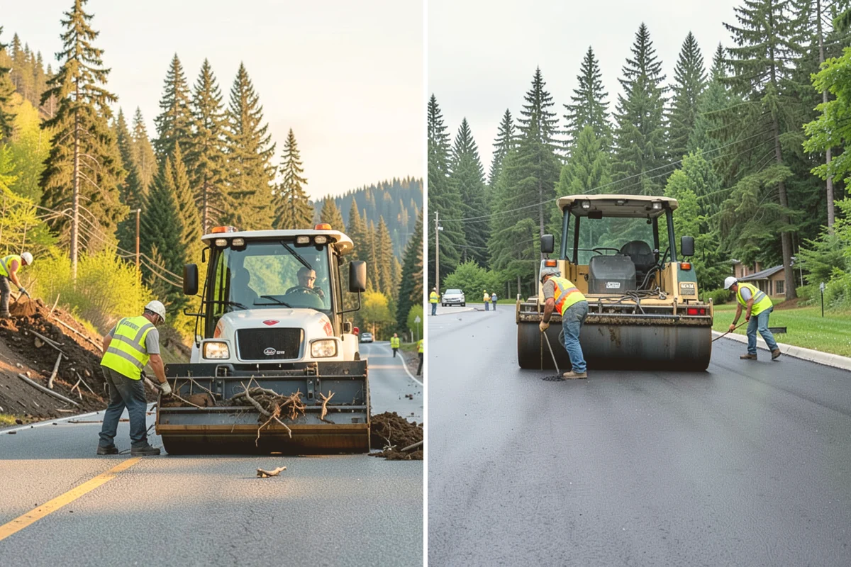 Curb Ramp Construction in Bellevue, King County, WA - Survey existing grades and confirm ramp type against the standard plan