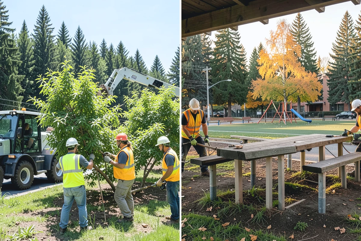 Curb Ramp Construction in Buckley, Pierce County, WA - Survey existing grades and confirm ramp type against the standard plan