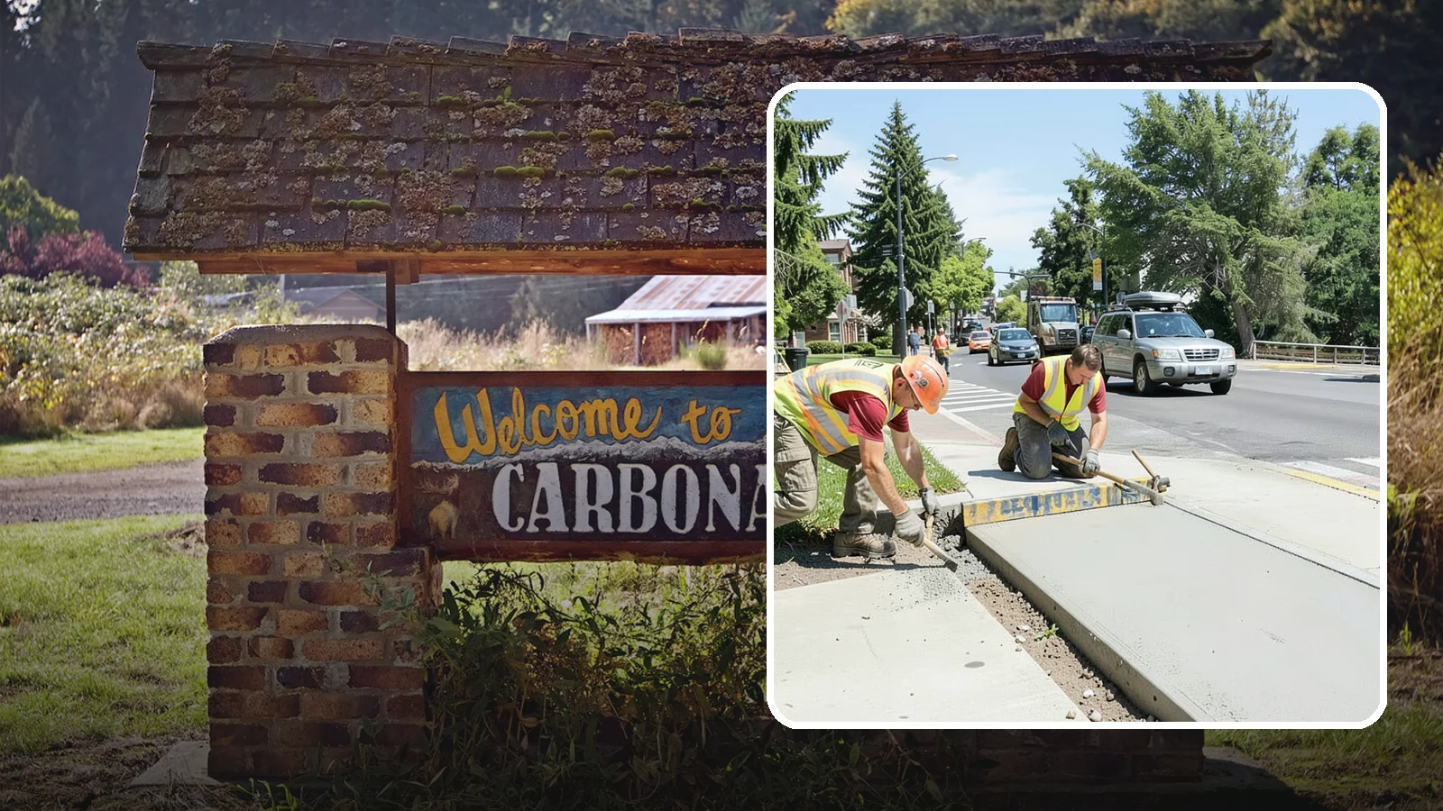 Curb Ramp Construction in Carbonado, Pierce County, WA - ADA-compliant curb ramp construction that brings pedestrian crossings into current PROWAG and city standard conformance.