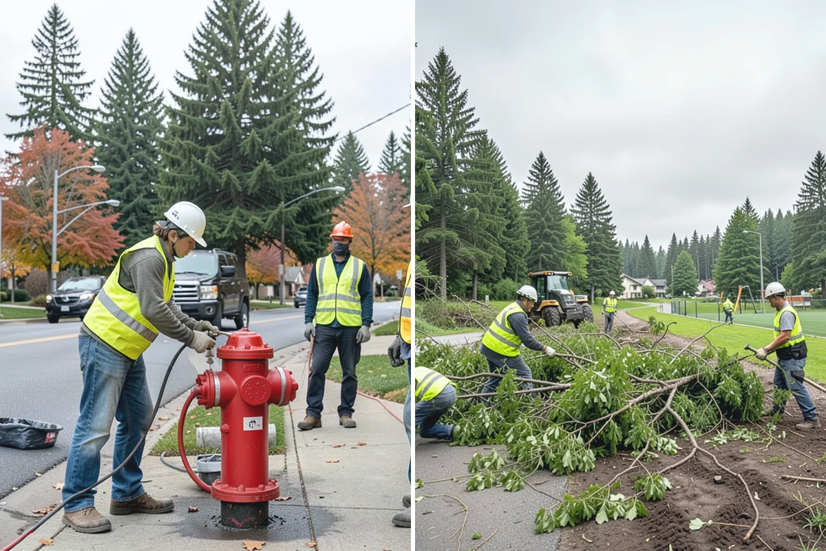 Curb Ramp Construction in Darrington, Snohomish County, WA - Survey existing grades and confirm ramp type against the standard plan