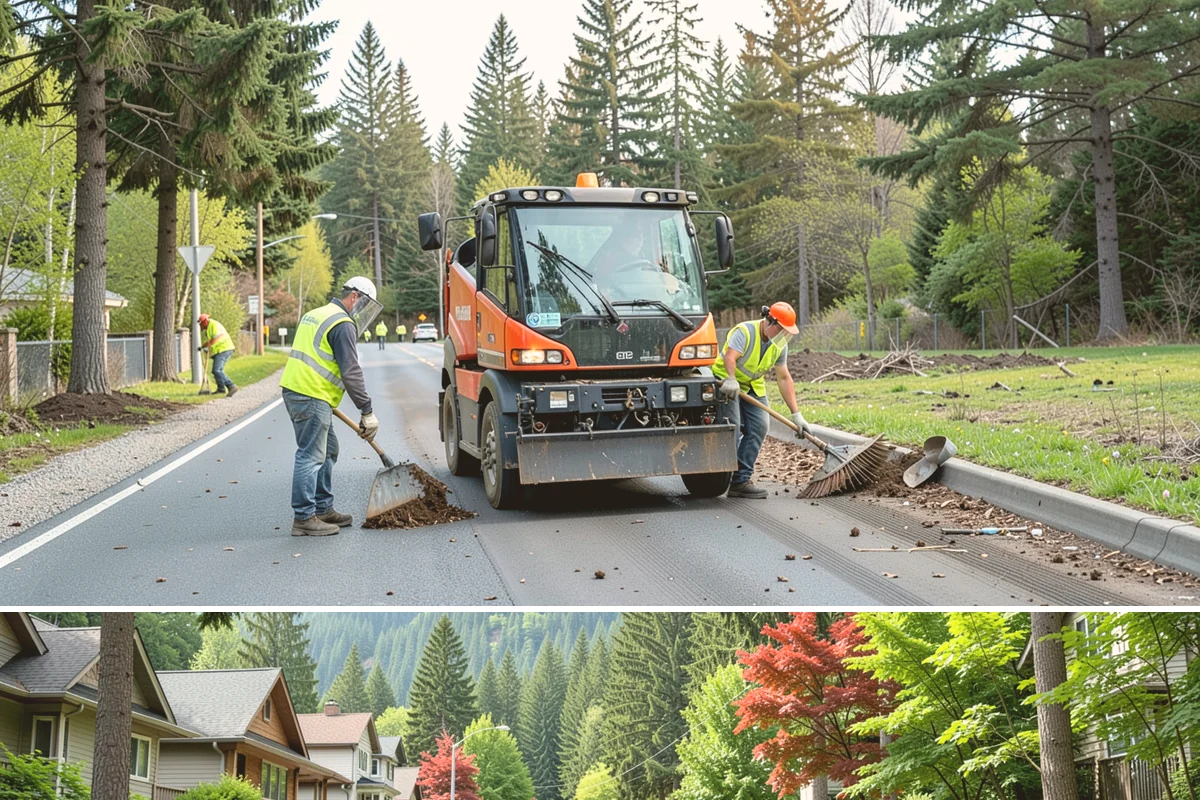 Curb Ramp Construction in Darrington, Snohomish County, WA - Ramp reconstruction pairs well with the summer paving season so corners and overlays are completed in a single mobilization.