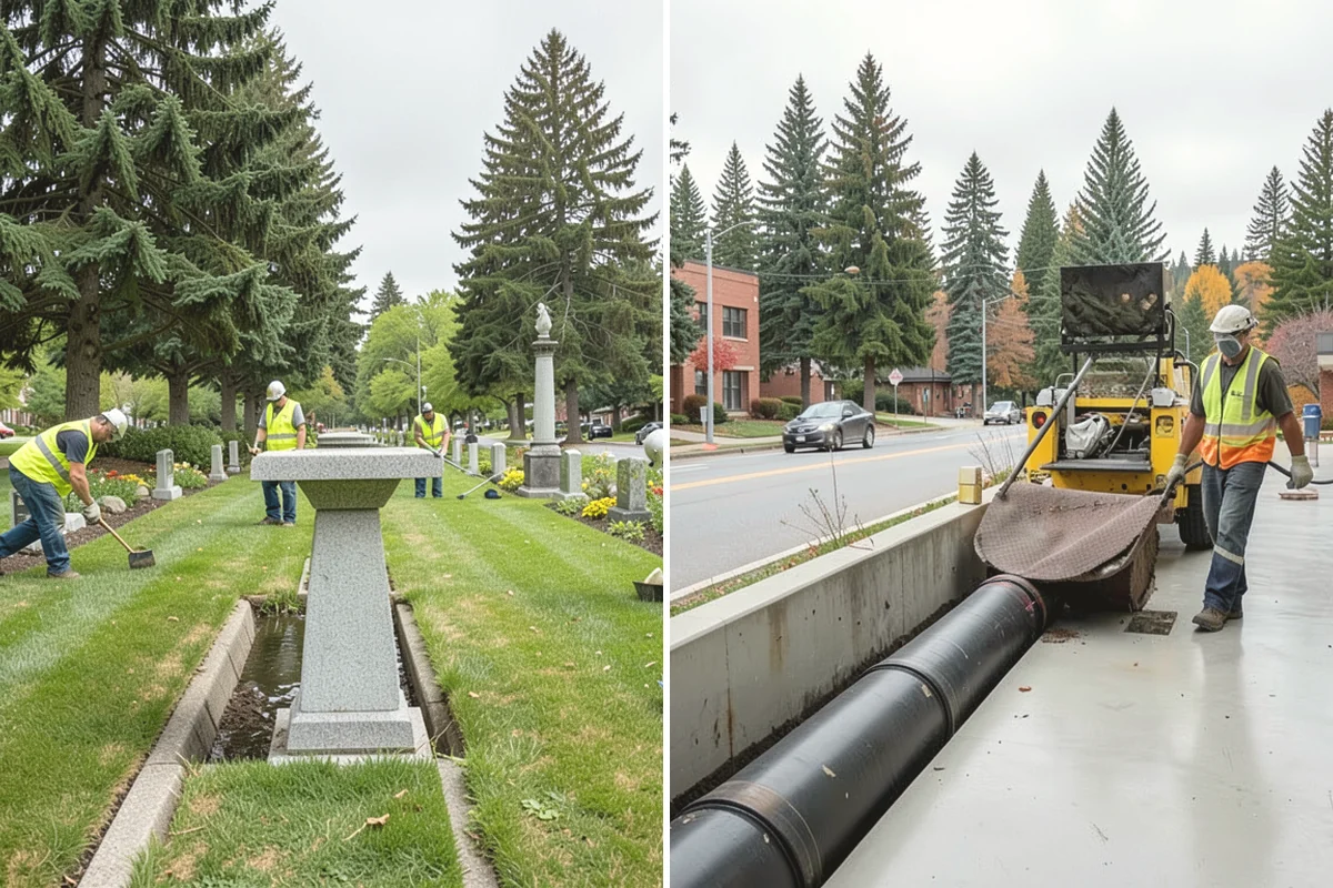 Curb Ramp Construction in Duvall, King County, WA - Survey existing grades and confirm ramp type against the standard plan