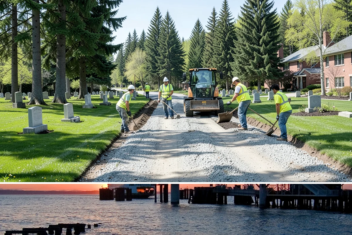 Curb Ramp Construction in Edmonds, Snohomish County, WA - Ramp reconstruction pairs well with the summer paving season so corners and overlays are completed in a single mobilization.