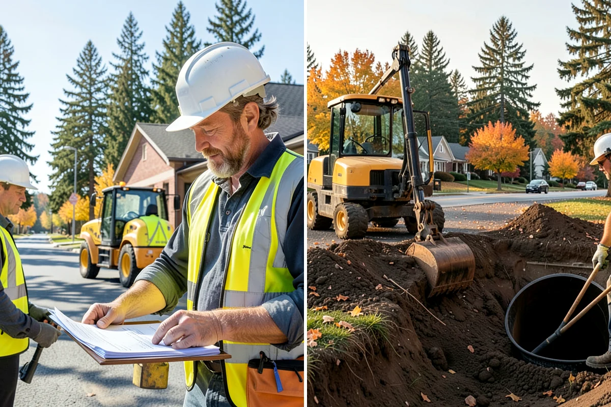 Curb Ramp Construction in Federal Way, King County, WA - Survey existing grades and confirm ramp type against the standard plan
