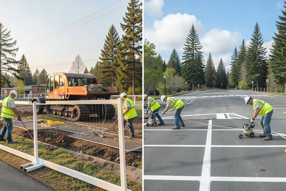 Curb Ramp Construction in Hamilton, Skagit County, WA - Survey existing grades and confirm ramp type against the standard plan