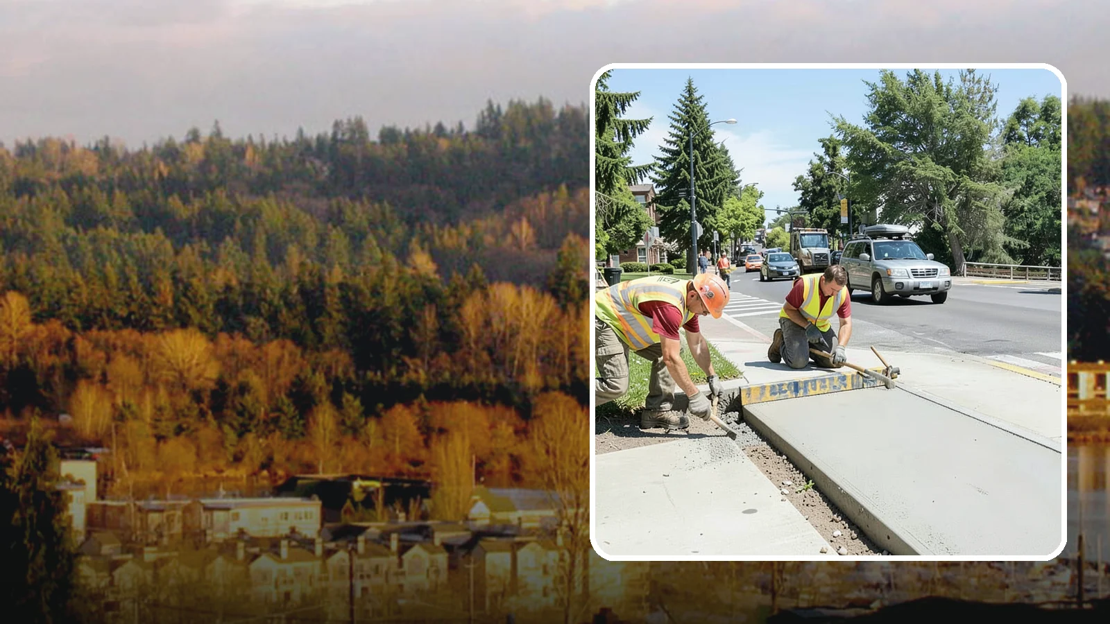 Curb Ramp Construction in Kenmore, King County, WA - ADA-compliant curb ramp construction that brings pedestrian crossings into current PROWAG and city standard conformance.
