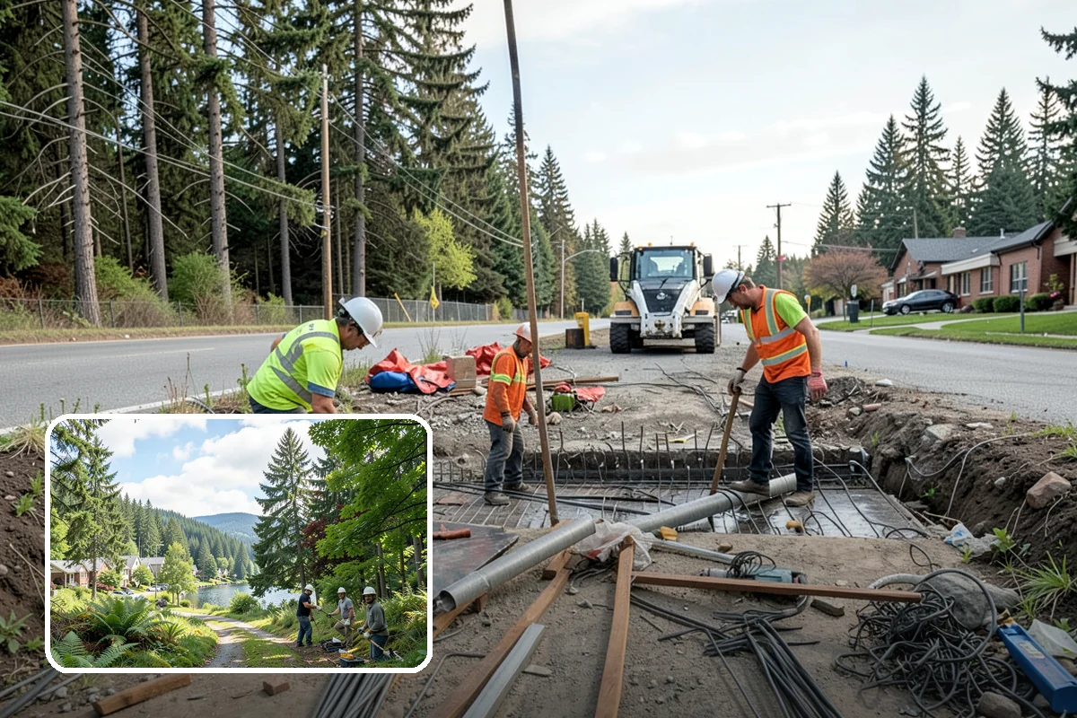 Curb Ramp Construction in Lake Forest Park, King County, WA - Meets PROWAG and local ADA transition-plan obligations