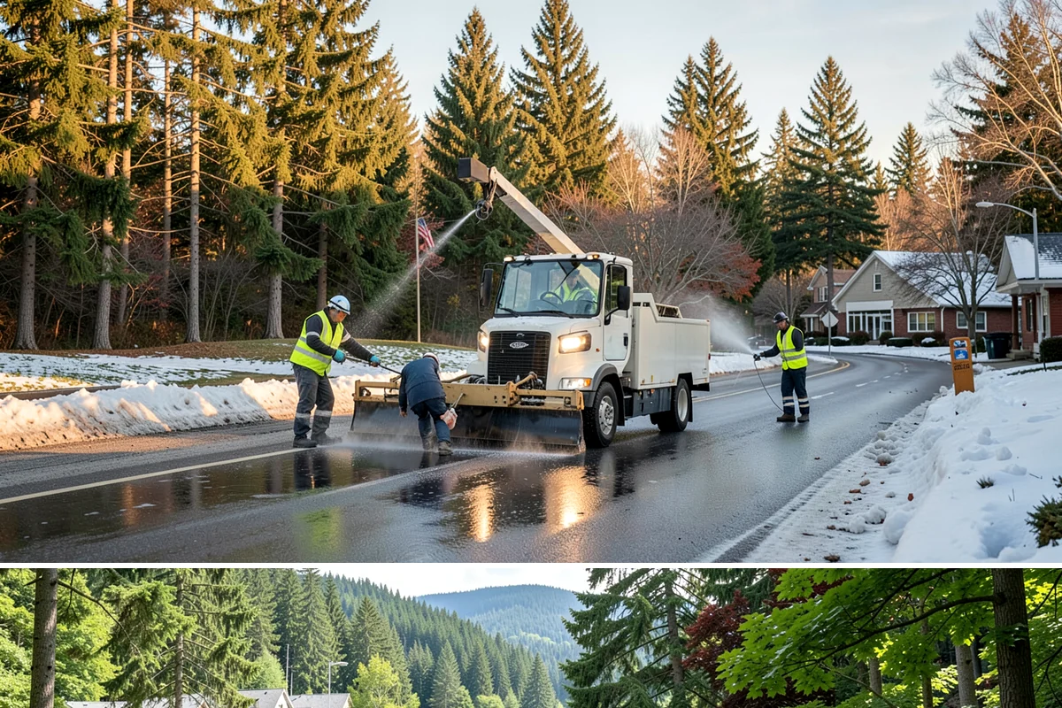 Curb Ramp Construction in Lake Forest Park, King County, WA - Ramp reconstruction pairs well with the summer paving season so corners and overlays are completed in a single mobilization.