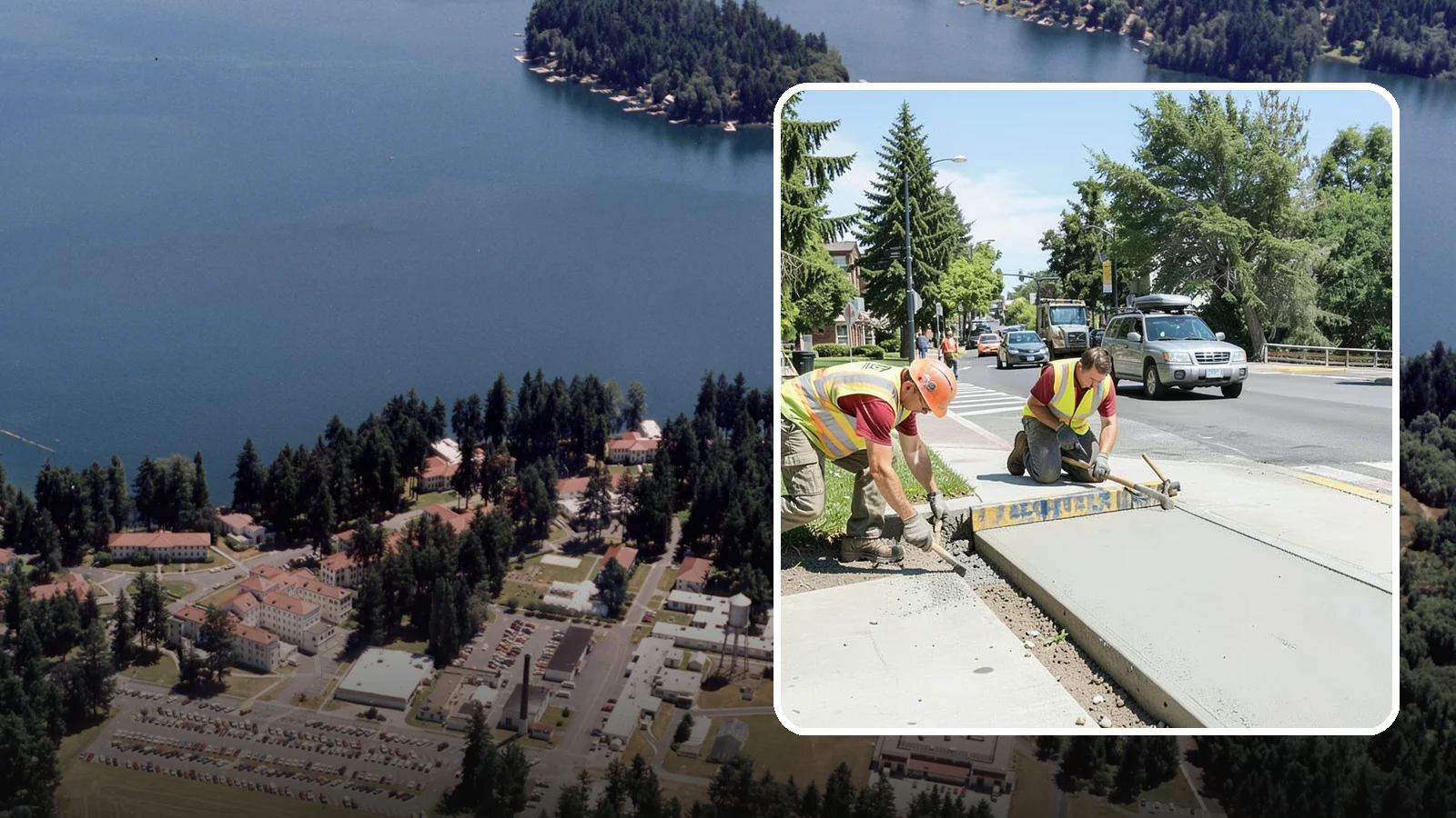 Curb Ramp Construction in Lakewood, Pierce County, WA - ADA-compliant curb ramp construction that brings pedestrian crossings into current PROWAG and city standard conformance.