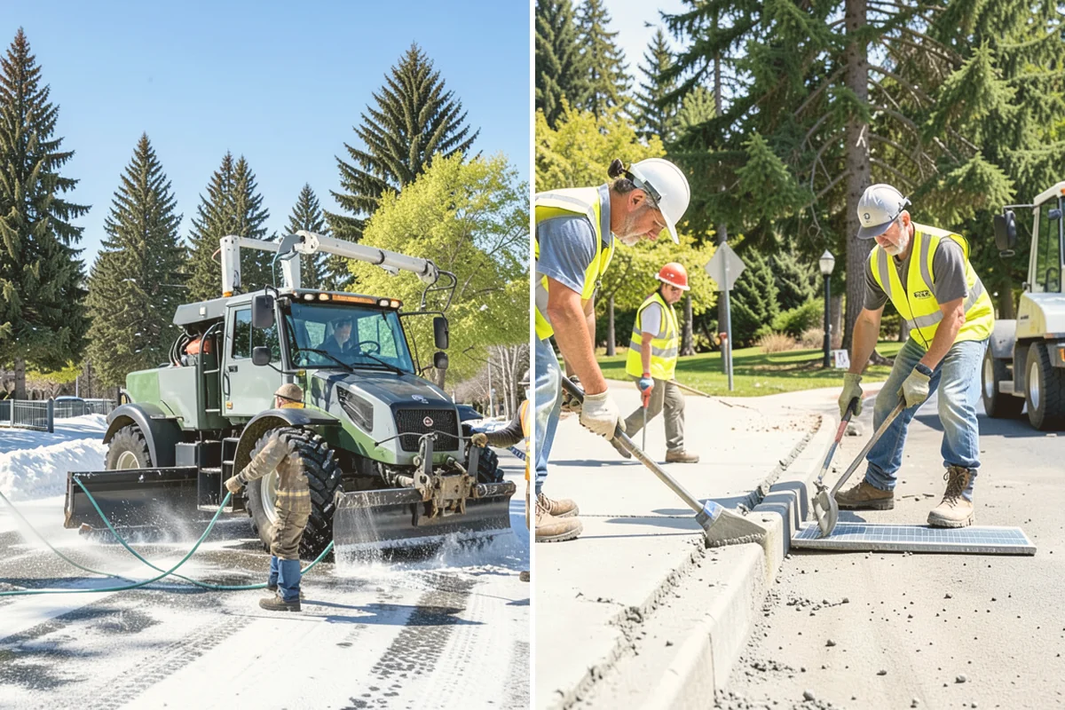 Curb Ramp Construction in Lynnwood, Snohomish County, WA - Survey existing grades and confirm ramp type against the standard plan