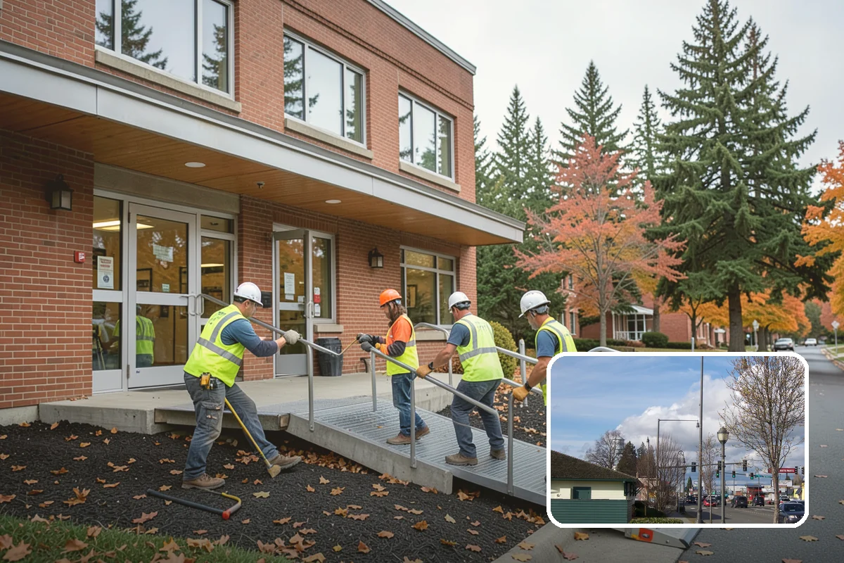 Curb Ramp Construction in Marysville, Snohomish County, WA - Meets PROWAG and local ADA transition-plan obligations