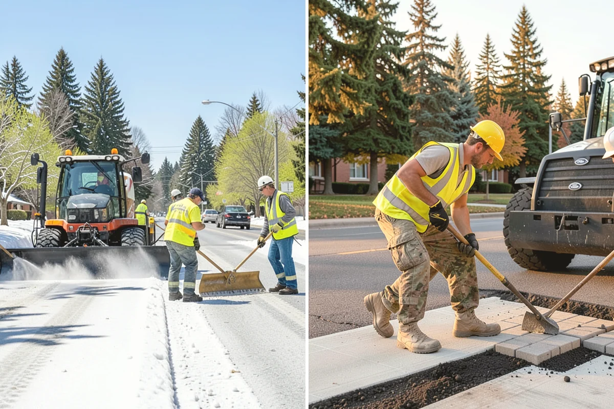 Curb Ramp Construction in Mercer Island, King County, WA - Survey existing grades and confirm ramp type against the standard plan