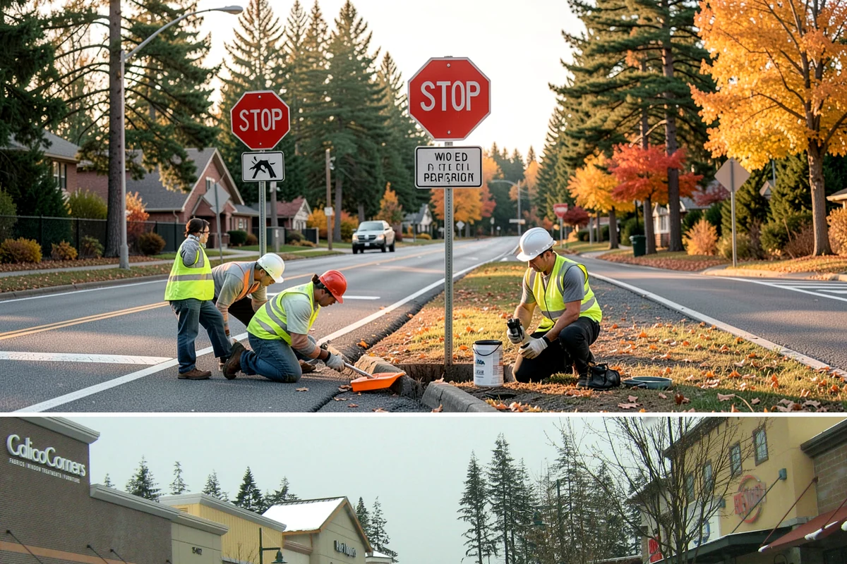 Curb Ramp Construction in Mill Creek, Snohomish County, WA - Ramp reconstruction pairs well with the summer paving season so corners and overlays are completed in a single mobilization.