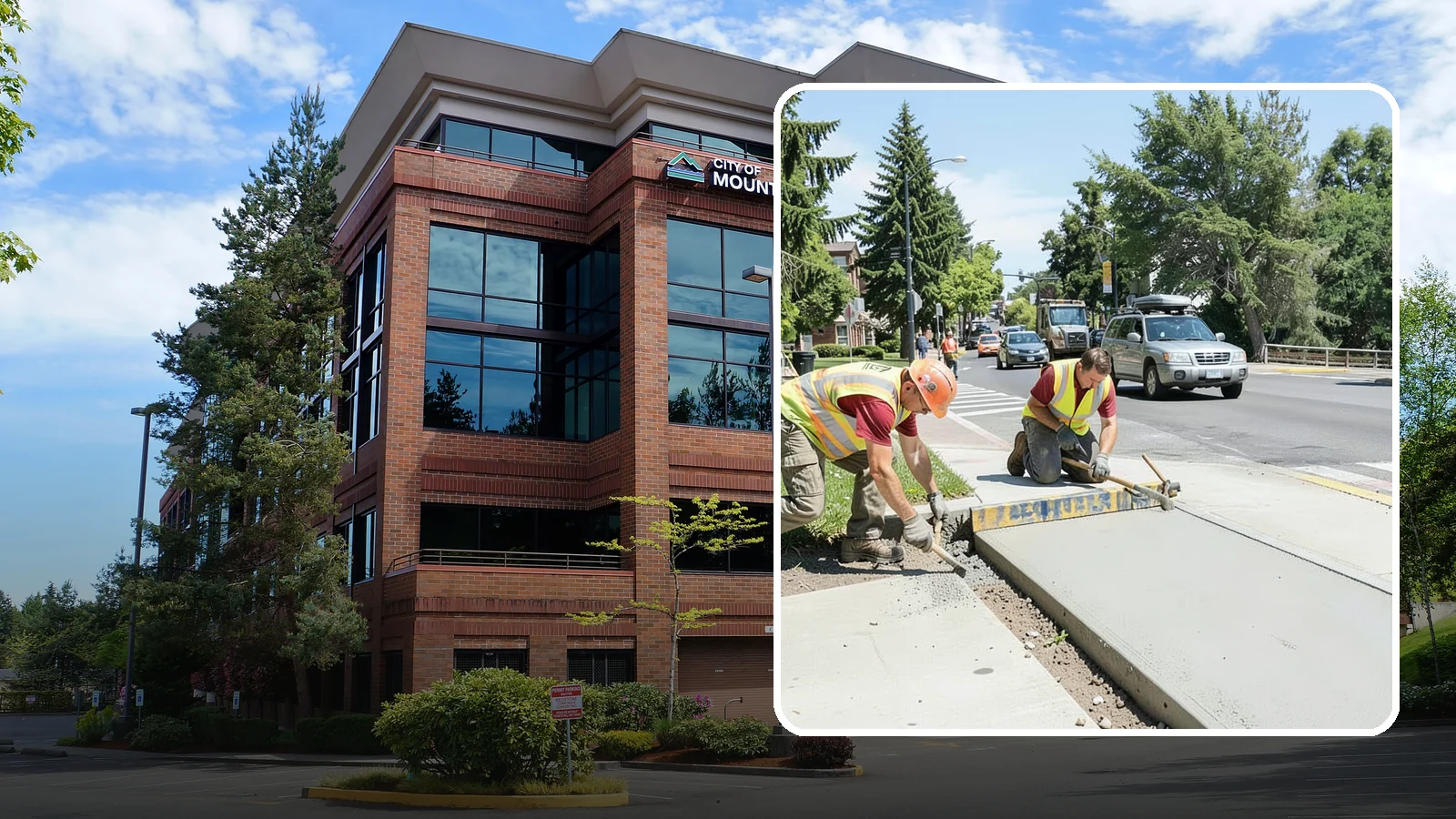 Curb Ramp Construction in Mountlake Terrace, Snohomish County, WA - ADA-compliant curb ramp construction that brings pedestrian crossings into current PROWAG and city standard conformance.