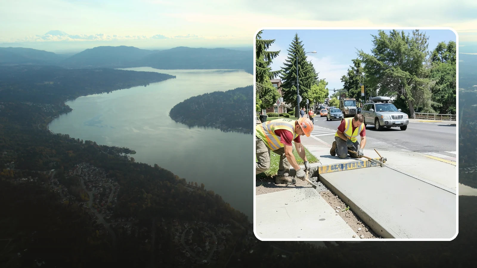 Curb Ramp Construction in Sammamish, King County, WA - ADA-compliant curb ramp construction that brings pedestrian crossings into current PROWAG and city standard conformance.