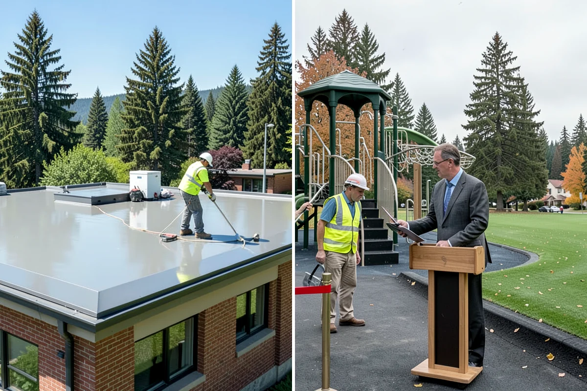 Curb Ramp Construction in Snoqualmie, King County, WA - Survey existing grades and confirm ramp type against the standard plan