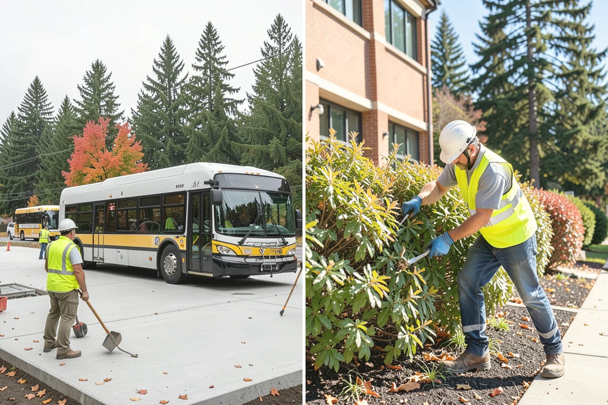 Curb Ramp Construction in Steilacoom, Pierce County, WA - Survey existing grades and confirm ramp type against the standard plan