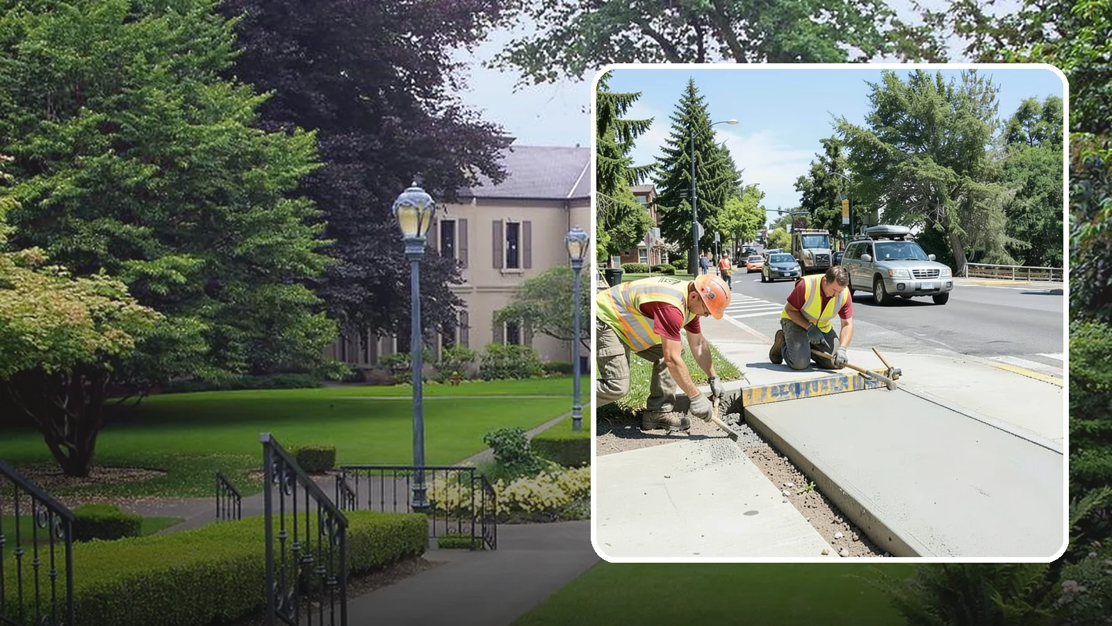 Curb Ramp Construction in Woodinville, King County, WA - ADA-compliant curb ramp construction that brings pedestrian crossings into current PROWAG and city standard conformance.