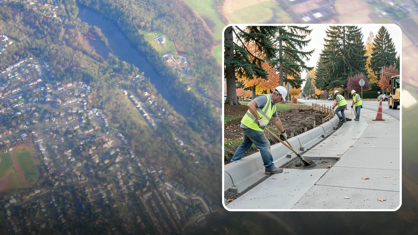 Curb Repairs in Algona, King County, WA - Curb and gutter repairs that restore drainage flow lines, edge protection, and roadway definition.