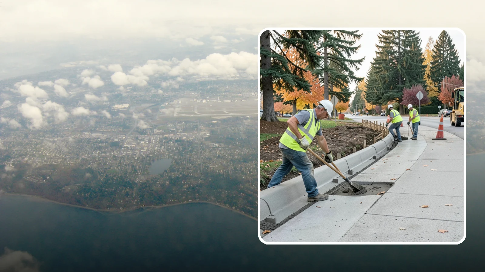 Curb Repairs in Burien, King County, WA - Curb and gutter repairs that restore drainage flow lines, edge protection, and roadway definition.