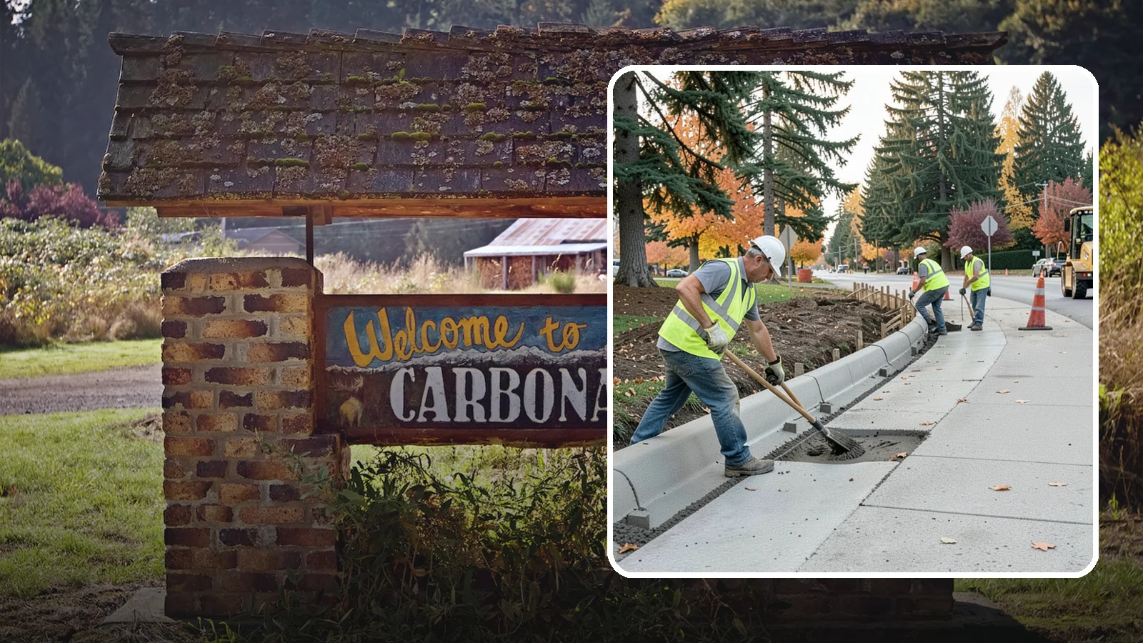 Curb Repairs in Carbonado, Pierce County, WA - Curb and gutter repairs that restore drainage flow lines, edge protection, and roadway definition.